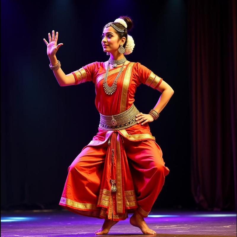 Traditional Bharatanatyam Dance Performance in Tamil Nadu