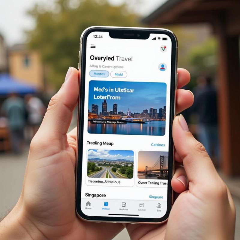 Singapore travel app interface