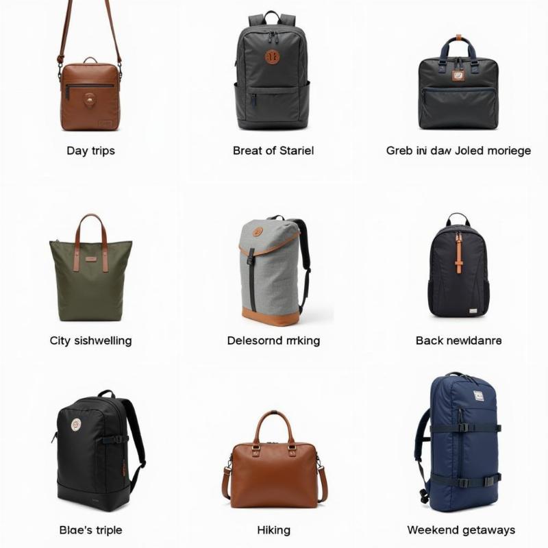 Various Sizes and Styles of Travel Bags