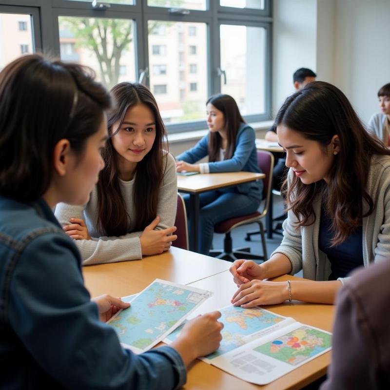 Travel and Tourism Courses in Pune - Students interacting in a classroom