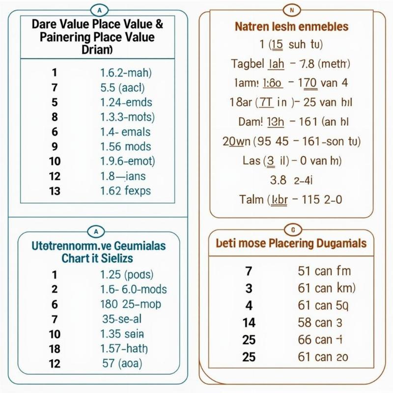 Different Types of Place Value Charts