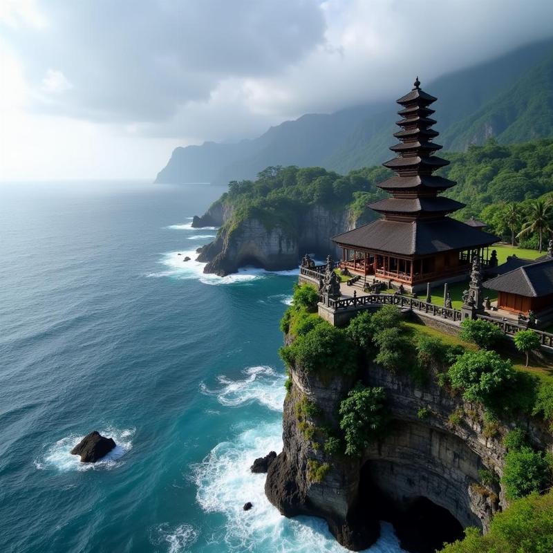 Uluwatu Temple on a Cliffside: Dramatic View