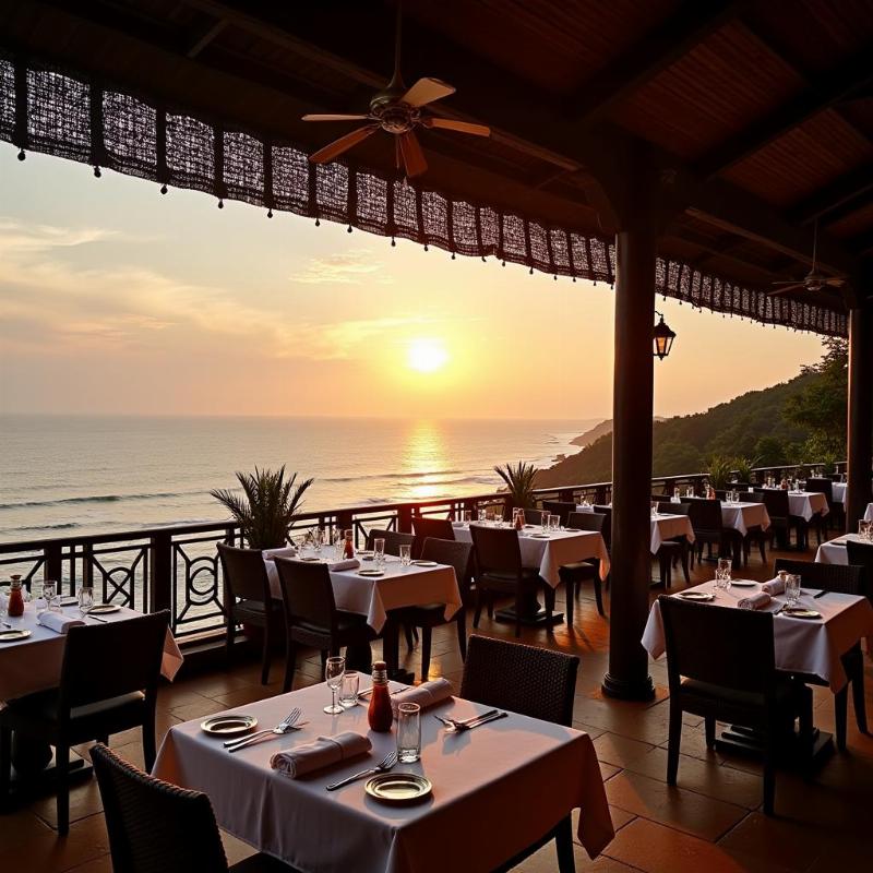 Varkala Clifftop Restaurants with Ocean View