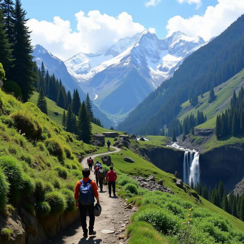 Trekking in Yamunotri amidst the Himalayan landscape