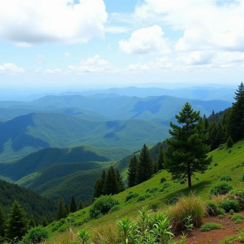 Panoramic View from Pagoda Point in Yercaud