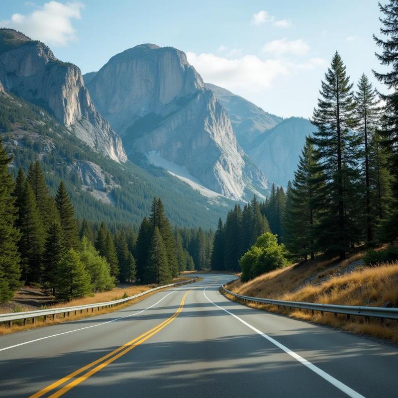 Driving route from San Francisco to Yosemite National Park