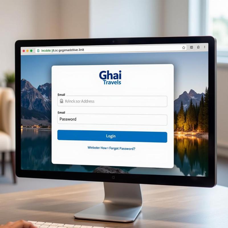 Ghai Travels Login Page