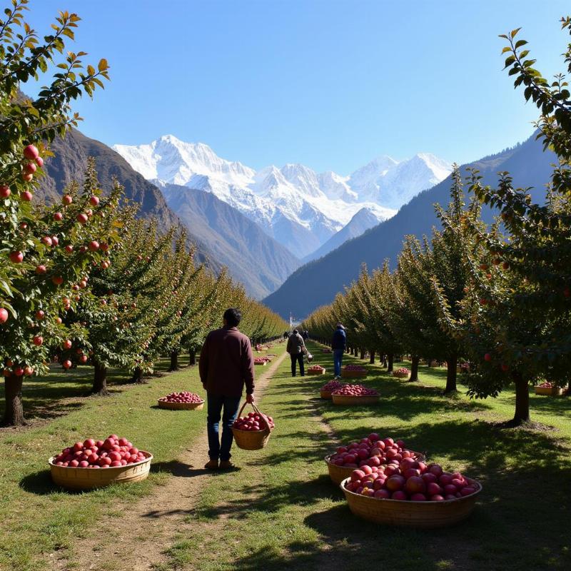 Apple Orchards in Kinnaur during October