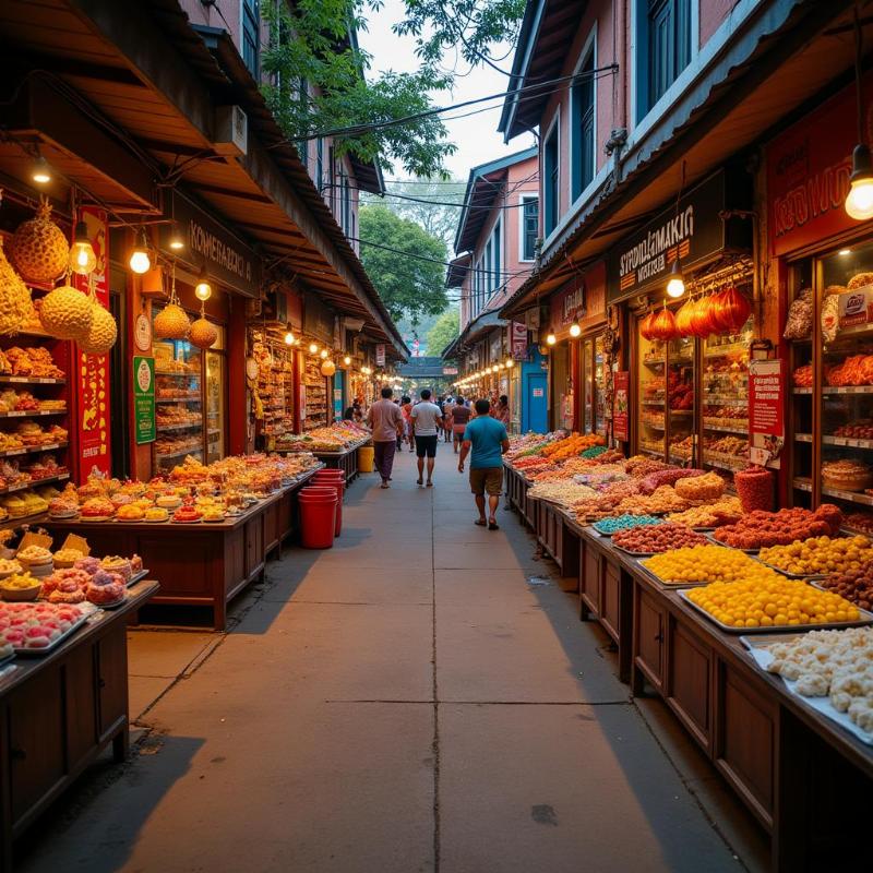 Kozhikode Sweet Meat Street Mithai Theruvu Traditional Sweets Kerala India