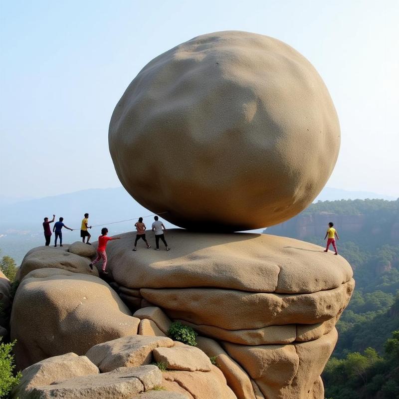 Krishna's Butter Ball in Mahabalipuram