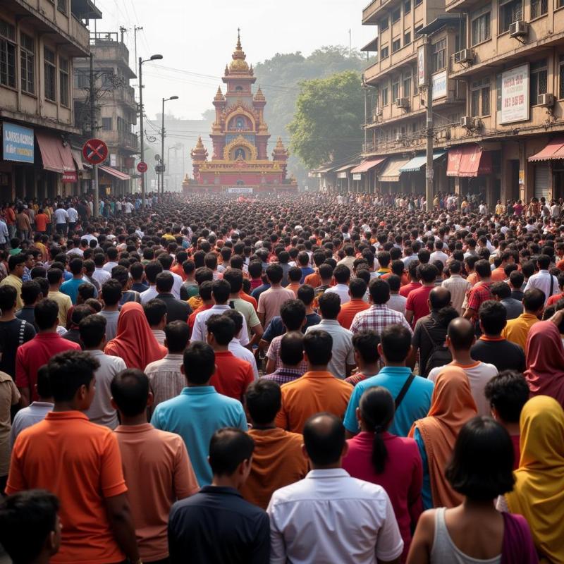 Long queues for Lalbaugcha Raja darshan