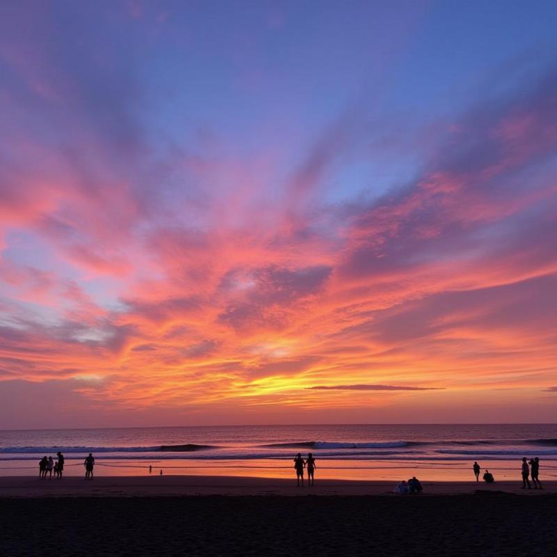 Sunset view at Nagaon Beach