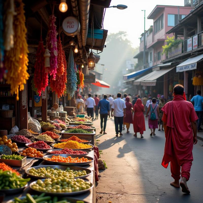 Navsari Local Market Vibrant Colors