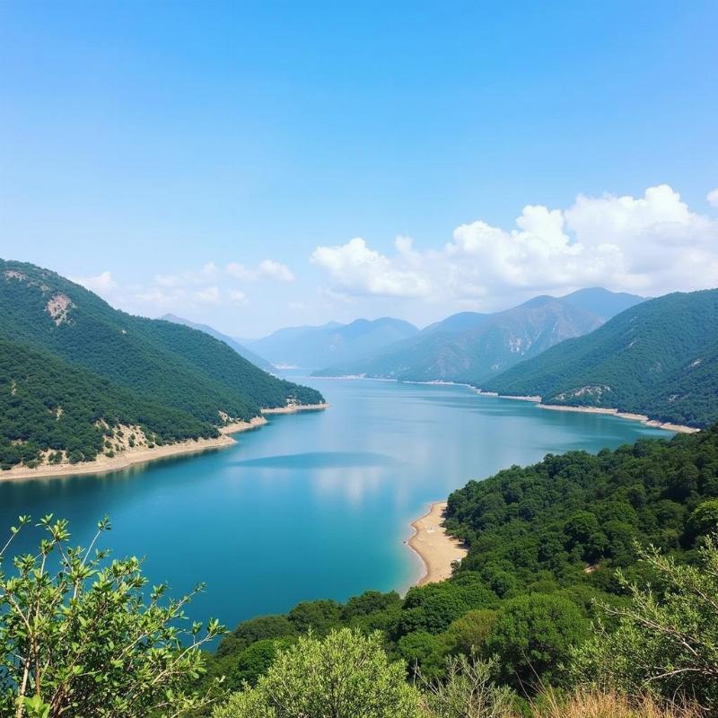 Scenic View of Papikondalu in Winter