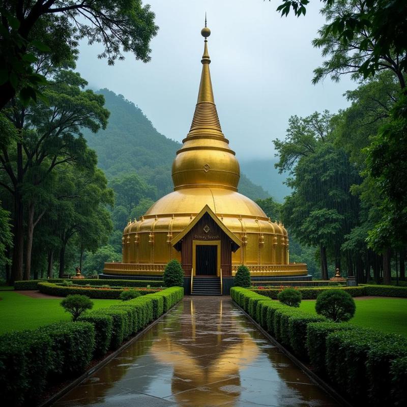 Vipassana International Academy in Igatpuri during monsoon